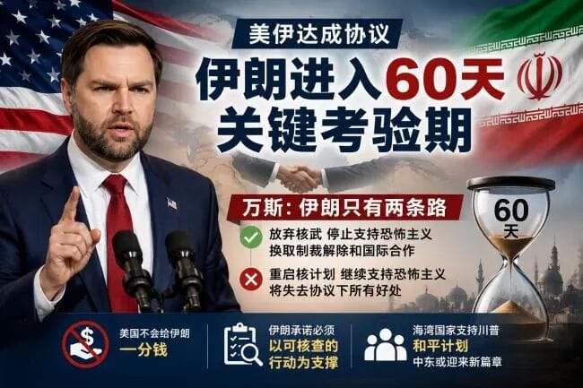 华尔街日报曝美撤销对伊石油禁售制裁  与此同时，万斯态度突然强硬起来