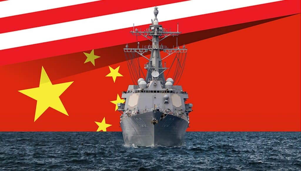 US-China-Navy-Flags